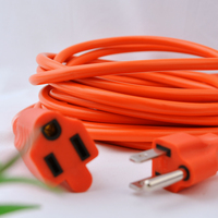 Câble d'alimentation américain Rallonge d'alimentation américaine à 3 broches 3M 3 prises de courant multiprise noire Câble de prise américaine