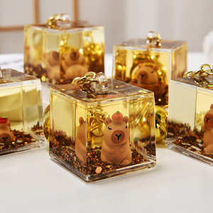 Regalo di celebrità Online Kapi <span class=keywords><strong>Bala</strong></span> portachiavi creativo bottiglia di sabbia carino ciondolo in PVC per coppie chiave auto regalo - Product Image 2