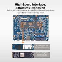 Komputer SBC D-3576 Rockchip RK3576 Video 4K Ethernet 1000M WiFi+BT Ganda, Berbasis Android Ubuntu, Komputasi Tepi AI Komersial Tertanam