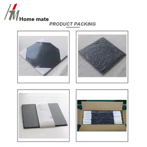 Factory Directly Sale Customized Size 13x13cm Natural <strong>Black</strong> Stone <strong>Slate</strong> Serving Tray - Product Image 5