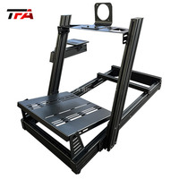Volant de jeu le plus populaire avec pédales, support triple moniteur, simulateur de course automobile, ensemble complet pour jeux de conduite et de course