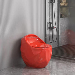 ห้องน้ำเซรามิกแบบหนึ่งชิ้นห้องน้ำซิปโฟนิกหลากสีห้องน้ำรูปไข่ WC สำหรับโรงแรม - Product Image 2