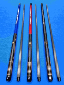 Queue de billard Little Monster en fibre de carbone avec poignée en caoutchouc, embout de 13 mm, queue divisée en 2 parties - Product Image 2