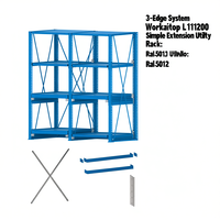 Étagère utilitaire simple à extension Fami 3-Edge System Ar Worktop L1160 D1200 Bleu Ral5012
