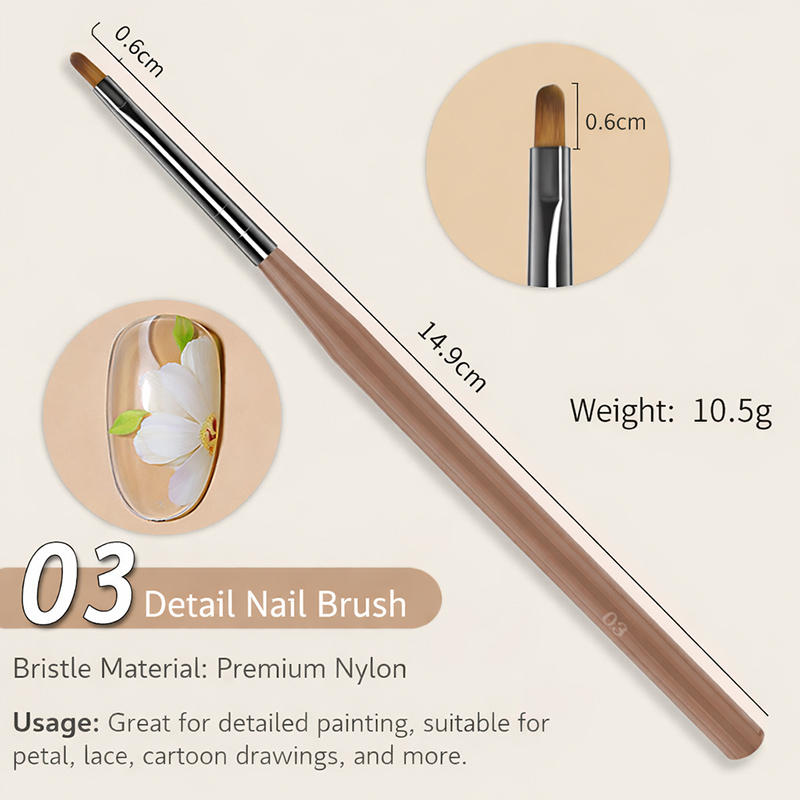 Pinceau à ongles pétale