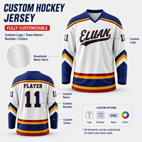 Maillot de hockey sur glace brodé sur mesure pour les équipes de hockey jeunes et adultes, entraînement en club et matchs, vente en gros et commandes d'équipes
