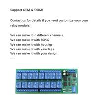 DC12V 16 canales RS485 Modbus RTU módulo de relé interruptor de Control remoto PLC Placa de expansión para Motor LED PTZ Cámara Smart Home