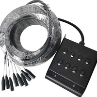 Boîtier de câblage audio de scène 8 canaux pour studio d'enregistrement, avec câble multipaire 8 XLR à conducteurs en cuivre sans oxygène
