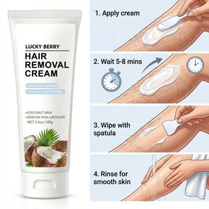 <span class=keywords><strong>Crema</strong></span> <span class=keywords><strong>Depilatoria</strong></span> Eficaz e Indolora para Eliminar el <span class=keywords><strong>Vello</strong></span> de Brazos, Piernas, Pecho y Área Púbica, Apta para Todo Tipo de Piel - Product Image 2