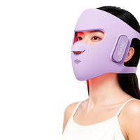 Masque facial LED 4D à lumière rouge, masque facial Photon en silicone pour salon de beauté, masseur facial