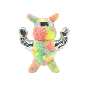Peluche de Canguro Musculoso Personalizado con Tinte Arcoíris, de PU Plateado, para Gimnasio, Fitness, Canguro de Peluche Resistente para Decoración, Regalo o Colección - Product Image 3