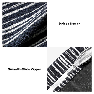 Canapé-lit pour <span class=keywords><strong>chien</strong></span> en mousse chenille rayée, résistant aux rayures, respirant, orthopédique, moderne, tendance, utilisable toute l'année - Product Image 5