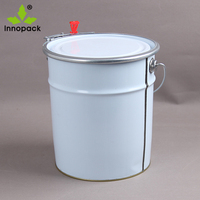 Bidons en fer blanc imprimés avec couvercles simples 4L/5L pour usage chimique, qualité alimentaire, laque, impression couleur, épaisseur de paroi 0,25 mm, ISO9001