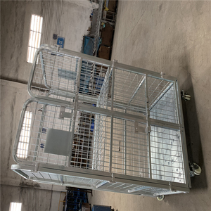 Thiết kế mới di động di động giá thấp cứng nhắc hậu cần dây lưới CuộN giỏ hàng cho kho - Product Image 5