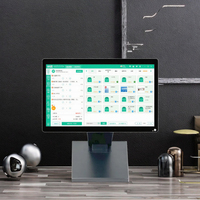 Système de moniteur à écran tactile POS de bureau de 15.6 pouces Kiosque Caisse enregistreuse pour magasin de détail Stand POS Moniteur à écran tactile