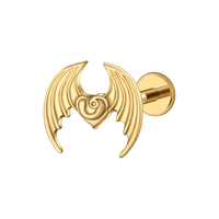 Bijoux de piercing corporel tendance en titane G23 plaqué or, série animale pour enfants, pour lèvre, labret, anneau, oreille, nez