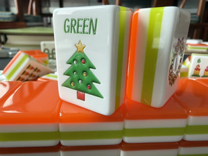 Tessere Mahjong Natalizie Americane in Acrilico a 4 Strati, 160 Pezzi, con Incisioni di Babbo Natale e Pupazzo di Neve, Produttore a Catena Completa - Product Image 2