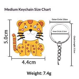 พวงกุญแจโลหะผสมสังกะสีรูปสัตว์การ์ตูนสุดสร้างสรรค์ - โมเดลสัตว์ขนาดใหญ่สำหรับแขวนกระเป๋า อุปกรณ์เสริมสำหรับกุญแจ - Product Image 4