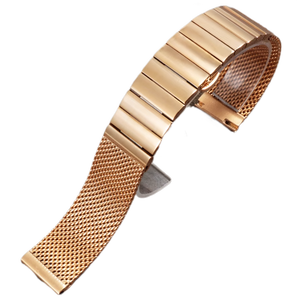 <span class=keywords><strong>Bracelet</strong></span> de montre en maille milanaise en acier inoxydable haut de gamme 18 20 22 24 mm avec fermoir papillon pour <span class=keywords><strong>bracelet</strong></span> de montre universel - Product Image 5