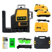 Vente directe usine – Niveau laser vert industriel DIY 16 lignes, portée de travail 50 m, précision 2 mm/7 m, alimenté par batterie au lithium