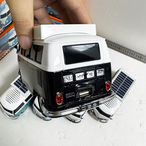 WS-698 5 Wát năng lượng mặt trời năng lượng mini xe buýt Thiết kế xách tay Stereo TWS USB TF AUX không dây Bass Karaoke màu xanh răng loa với đài phát thanh - Product Image 5