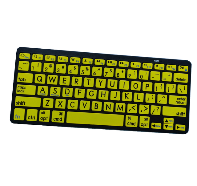 Big Letter Keyboard with 78 Keys Blue Tooth Wireless Keyboard for Computer Tablet Notebook