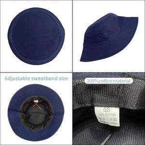 Chapeau Bob Unisexe Personnalisé Brodé en Coton Uni Anti-UV pour Enfants, Idéal pour l'Extérieur - Vente Chaude en Gros - Product Image 2