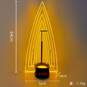 Venta al por mayor de plástico acrílico Night Club bar iluminado licor cerveza vino whisky botella soporte presentador Led glorificador - Product Image 1