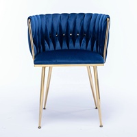 Fauteuil chaise longue à dossier haut en velours vert, capitonné, pour chambre et salon, design moderne et luxueux en tissu
