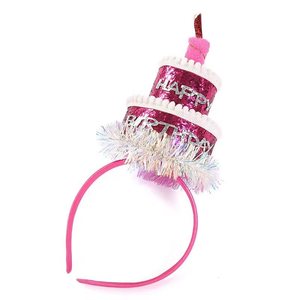 बच्चों का जन्मदिन प्लास्टिक हेयर बैंड गिफ्ट लड़कियों को बड़े सीक्वेन ताज हेडबैंड बाल - Product Image 4