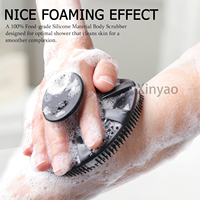 Brosse de douche en silicone souple de qualité alimentaire avec logo personnalisé Brosse à main nettoyante pour la peau douce exfoliante et mousse bien