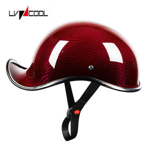 LVCOOL fibra de carbono 1 Sao motocicleta medio casco para hombres y mujeres verano seguridad Scoop diseño coche eléctrico Compatible - Product Image 6