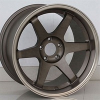 Jantes en alliage JDM en gros 15 16 17 18 pouces 4*120 5*114.3 Noir Bronze Or Argent pour Te37 Deep Dish