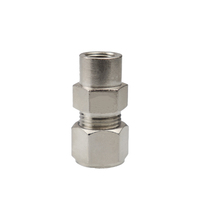 QIHONG G1/8 Raccord de tuyau de pulvérisation FOGGER en laiton argenté haute pression 200 bars 9,52 mm pour système de brumisation 1/4 pouce pour refroidissement extérieur