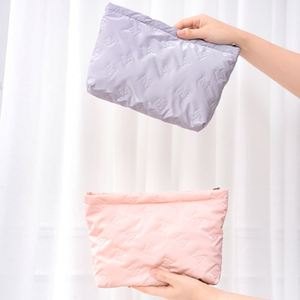 Bolsa de Cosméticos Impermeable Fácil de Limpiar, Bolsa de Maquillaje con Lazo para Mujeres y Niñas, Organizador de Artículos de Aseo para Viaje - Product Image 4