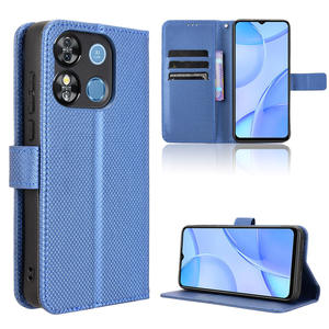 Étui à rabat en cuir PU à motif <span class=keywords><strong>diamant</strong></span> de luxe avec dragonne et porte-cartes pour téléphone portable Oukitel C57S C57 Pro/BLU <span class=keywords><strong>J12</strong></span> - Product Image 1
