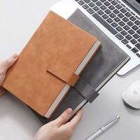 Carnet à couverture rigide en cuir souple A5/B6, reliure cousue, gaufré, avec boucle magnétique, étui à crayons pour étudiants - Vente en gros usine