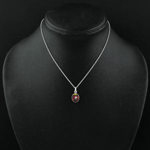 Black <b>Opal</b> Crystal Pendant <b>Necklace</b> Sterling Silver Bezel Setting Fire Play Gemstone Gift For Women Mom Her - Product Image 6
