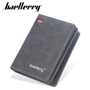 กระเป๋าสตางค์แบบสั้นสำหรับผู้ชาย Baellerry สีเทา กระเป๋าสตางค์แนวตั้งแบบมีซิปใส่บัตรได้หลายใบ ใช้ได้ทุกวัน - Product Image 5
