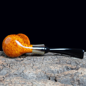 Muxiang Briar Wood Smoking Pipe Bent Type 3mm Smoke Channel Tobacco Pipe Gift - Product Image 4