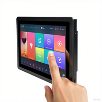 Monitor Layar Sentuh Kapasitif LCD IP65 untuk Pemasangan di Dinding dengan Antarmuka USB/DVI Rasio Aspek 4:3 Baru 10 Titik Sentuh untuk Penggunaan Industri