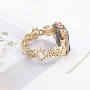 Correa de Lujo con Eslabones Retorcidos de Cristal para <span class=keywords><strong>Apple</strong></span> <span class=keywords><strong>Watch</strong></span> S9 y Ultra - Elegante Correa de Pulsera con Diamantes - Product Image 4