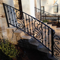 Balustre et garde-corps en fer forgé à bas prix pour escalier/escalier et balcon, résistant à la rouille, design minimaliste