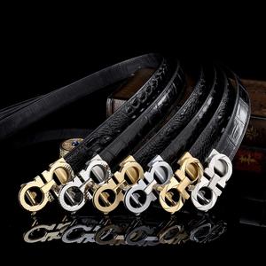 Cinturón de Cuero de Cocodrilo 100% Genuino de Alta Calidad para Hombre, Duradero, de 3.5CM, Cinturones de Marca para Hombre - Product Image 4