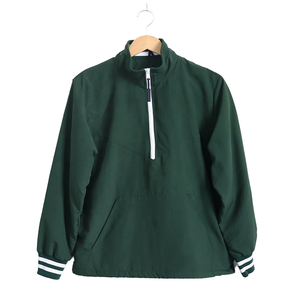 Chaqueta Cortavientos Verde para Hombre con Cierre de Cremallera, Color Sólido, Poliéster, Manga Larga con Bolsillos, para Otoño - Product Image 6
