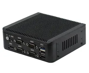 OEM ODM Fanless Mini PC Quad Core J1900 E3845 WIFI 4 RS232 6 USB 1 VGA Display Output 2 Ethernet Mini PC