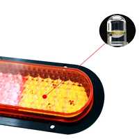 Feu de signalisation latéral multi-positions 12V 24V, feu de gabarit ovale à 44 LED avec 0.025A / 0.2A / 0.19A pour véhicule utilitaire