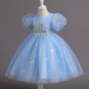 Abiti per bambini 4 5 7 9 10 da 12 a 14 anni ragazza del ballo di fine anno Junina Party per bambini abito lungo da sera di lusso - Product Image 6
