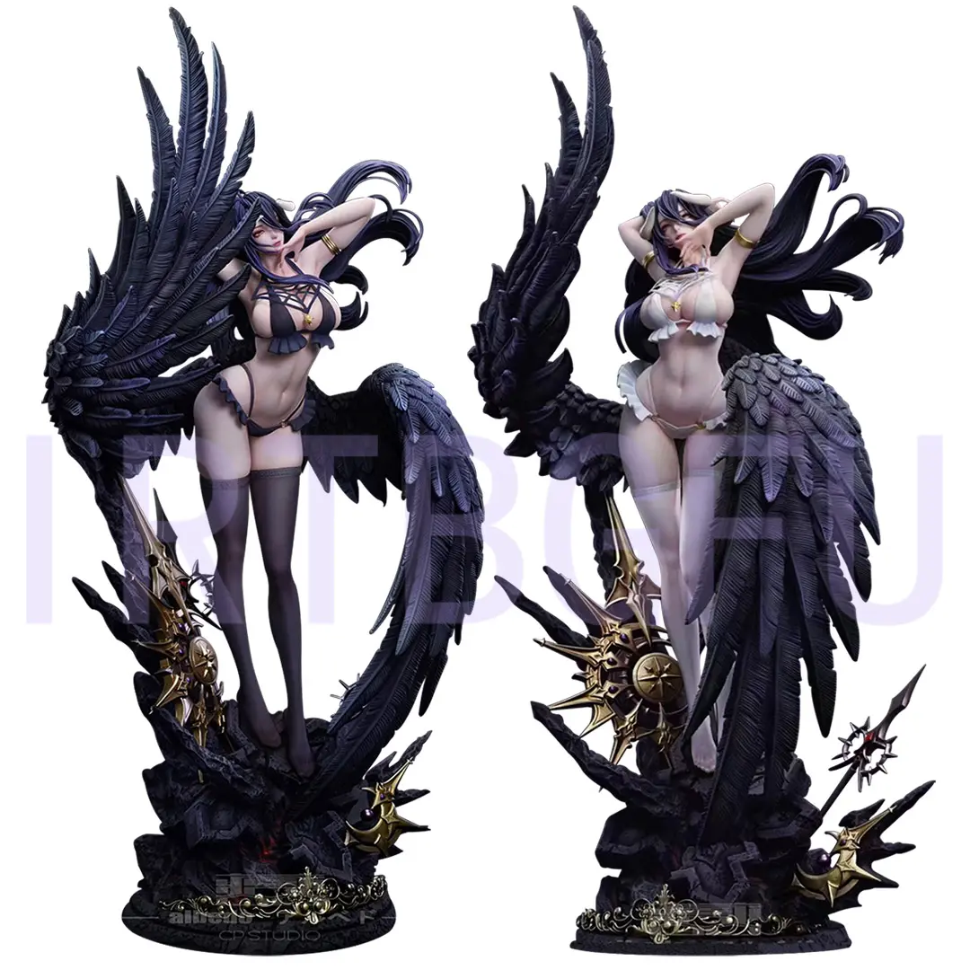 56CM GK Full Plan Overlord Albedo Sexy Girls Japanese Anime Adult Figure Toys Game PVC Manga Figurine Collectible Doll