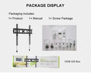 Bán Buôn <span class=keywords><strong>32</strong></span>-55 Inch Phẳng Cố Định Tv Wall Bracket Núi Đối Với Trang Chủ - Product Image 6